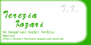 terezia kozari business card