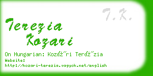 terezia kozari business card